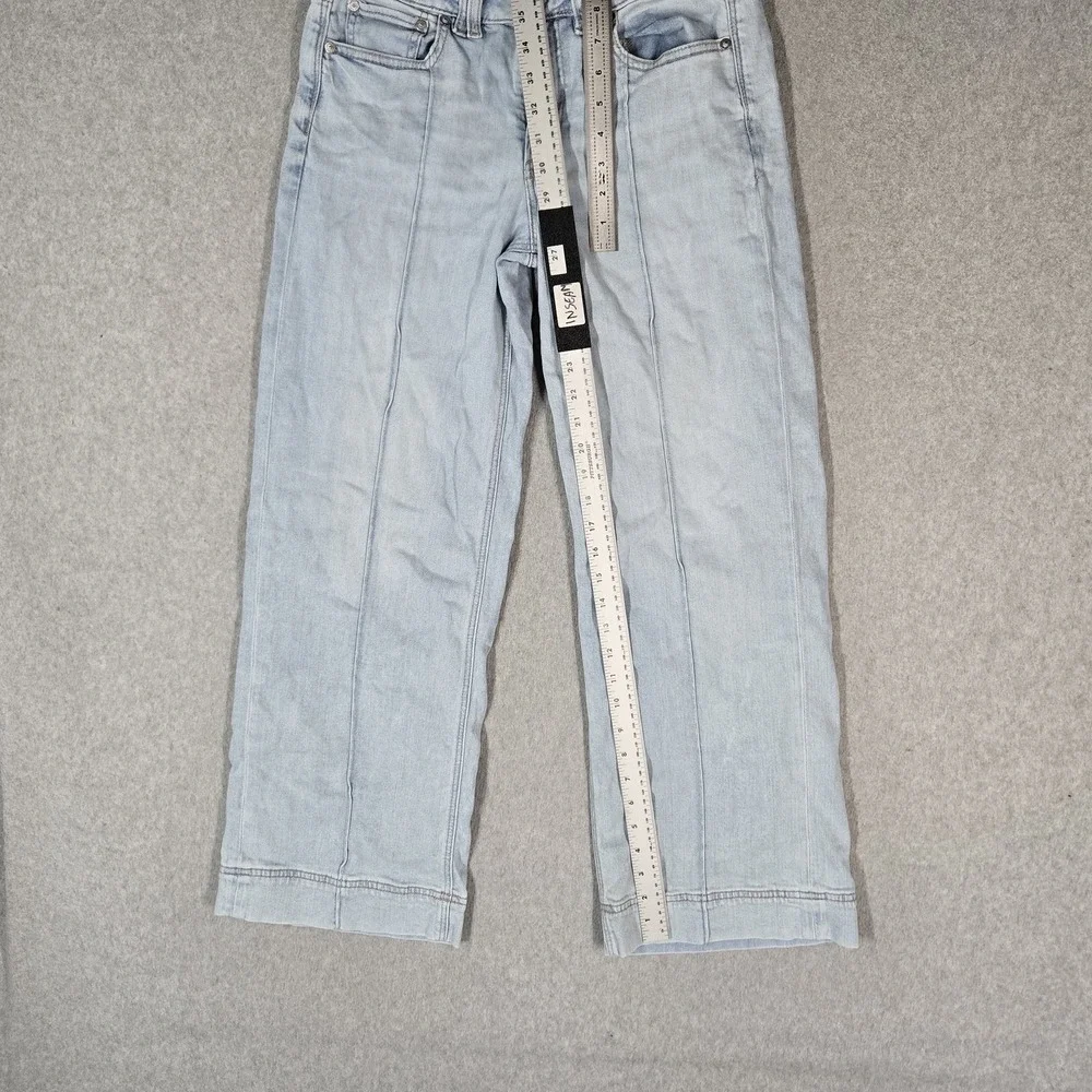 American Eagle Outfitters Women Jeans 4 Blue Denim Pants Wide-Leg Baggy Y2K